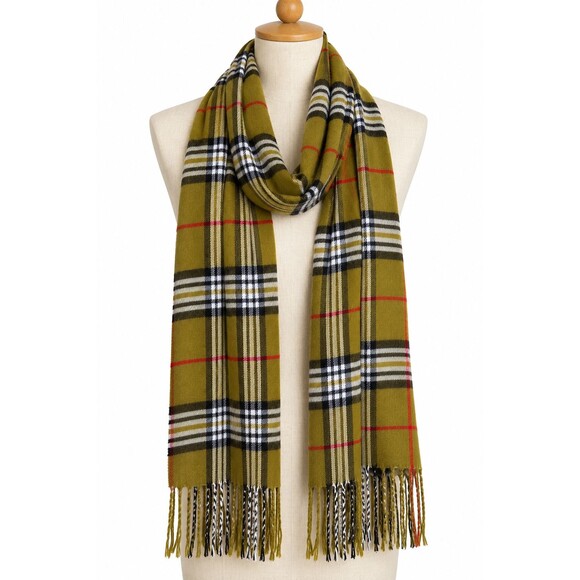 Cashmere Feel Accessories - Cashmere Feel Scarf Plaid Fringe SOFT! Preppy Heritage Academia Old Money